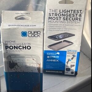 Quad Lock Bike Accessory Bundle iPhone Case Poncho NWT